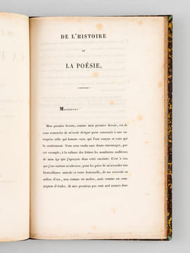 De l'Histoire de la Poésie. Discours prononcé à l'Athénée de Marseille, pour l'ouverture du Cours de Littérature, le 12 mars 1830 [ Edition originale ...