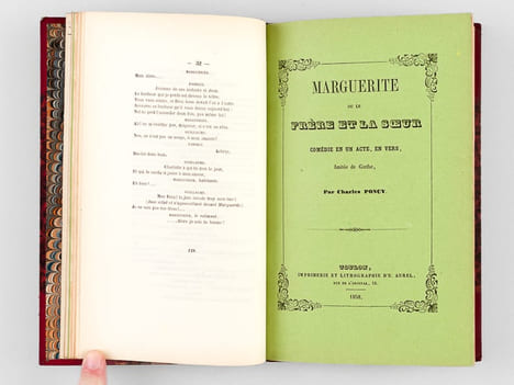 Marguerite ou le Frère et la Soeur, comédie en un Acte, en vers, imité de Goethe [ Réunion de 3 tirages différents de l'édition originale sur papier ...