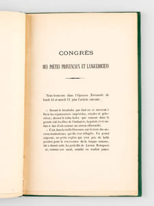 Congrès des Poètes Provençaux et Languedociens réunis à Avignon sur l'invitation de M. William C. Bonaparte Wyse (Exrait du Toulonnais du 18 juin) [ Edition originale ]