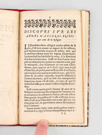 Discours sur les Armes naguères prises par ceux de la Religion [ Edition originale ]