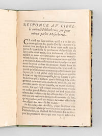 Responce au Libelle intitulé Philothemis, ou pour mieux parler Misothemis [ Edition originale ]