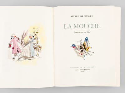 La Mouche [ Exemplaire sur papier Japon avec dessin original et suite ]