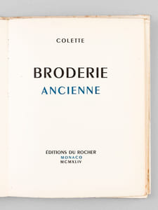 Broderie Ancienne [ Edition originale ]