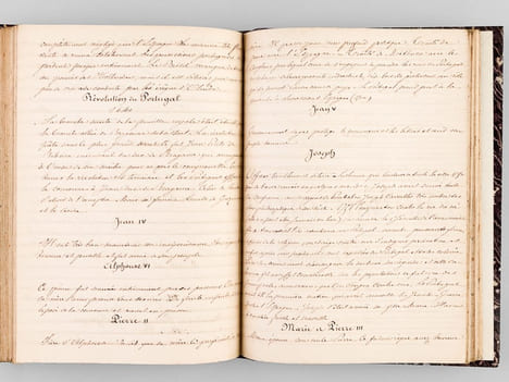 Manuscrit "Extraits d'Histoire" : Notions préliminaires et Histoire Sainte (de "Première époque : de la Création 4963 au Déluge 3307" jusqu'au Livre ...