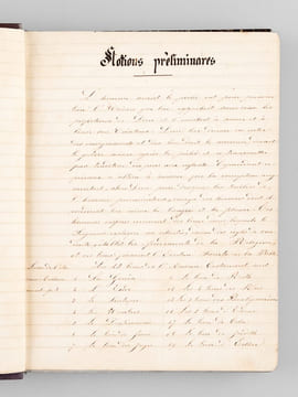 Manuscrit "Extraits d'Histoire" : Notions préliminaires et Histoire Sainte (de "Première époque : de la Création 4963 au Déluge 3307" jusqu'au Livre ...