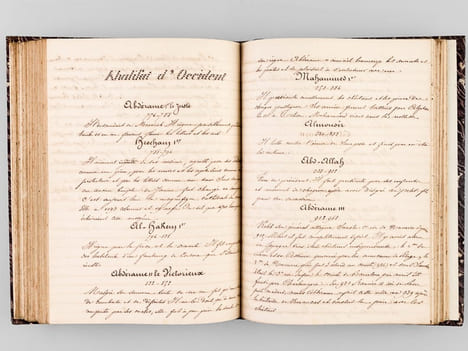 Manuscrit "Extraits d'Histoire" : Notions préliminaires et Histoire Sainte (de "Première époque : de la Création 4963 au Déluge 3307" jusqu'au Livre ...
