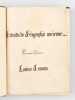 Manuscrit "Extraits de Géographie" : 1er Cours. Notions préliminaires - Asie Mineure (Carie, Lysie, Bithynie, etc...) - Syrie - Phénicie - Palestine - ...