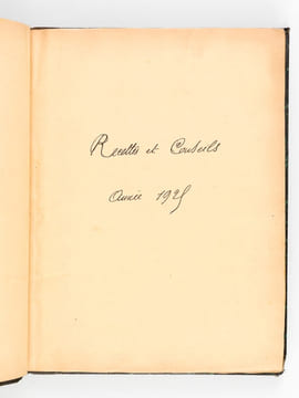 Conseils et Recettes [ Année 1926 : plus de 1000 recettes et conseils pratiques recueillis en 1 volume, avec table des matières manuscrite ]. ...