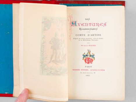 Les Aventures Romanesques d'un Comte d'Artois. HURTREL, Alice ; (MARIE, Adrien)