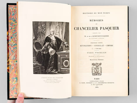 Histoire de mon Temps. Mémoires du Chancelier Pasquier (6 Tomes - Complet) [ Livre dédicacé par le duc d'Audiffret-Pasquier ] I : Première Partie : ...