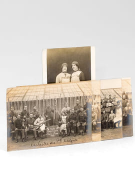 Lot de 5 cartes postales annotées : Prisonniers tchèques [ Souvenir des prisonniers tchèques St Pierre des Corps le 8 janvier 1918 ] - Cercle de ...