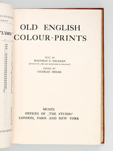Old english colour-prints. Les anciennes gravures anglaises en couleurs