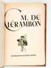M. de Clérambon. MAINDRON, Maurice ; (MONIER, Henri)