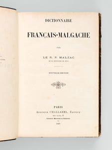 Dictionnaire malgache-français [ Avec : ] Dictionnaire français-malgache