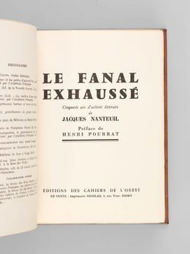 Le Fanal exhaussé. Cinquante ans d'activité littéraire de Jacques Nanteuil [ Edition originale - Livre dédicacé par l'auteur ]. NANTEUIL, Jacques ; ...