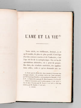 L'âme et la vie. Etude sur la renaissance de l'animisme, suivie d'un Examen critique de l'Esthétique Française. [ Edition originale ]. SAISSET, Emile
