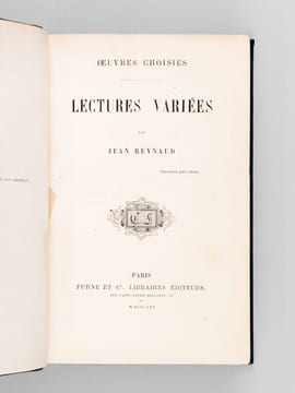 Oeuvres choisies. Lectures variées [ Edition originale ] [Contient notamment : ] Les Ages de la Vie - Si pauvreté empêche les bons esprits de parvenir ...