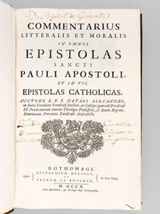 Commentarius Litteralis et Moralis in omnes Epistolas Sancti Pauli Apostoli, et in VII Epistolas Catholicas