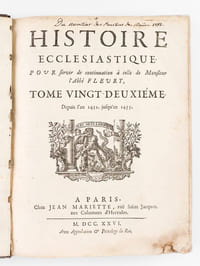 Histoire Ecclésiastique pour servir de Continuation à celle de Monsieur l'Abbé Fleury. Tome Vingt-Deuxième. Depuis l'An 1431, jusqu'en 1455