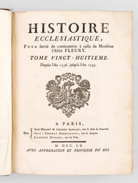 Histoire Ecclésiastique pour servir de Continuation à celle de Monsieur l'Abbé Fleury. Tome Vingt-Huitième. Depuis l'An 1536, jusqu'à l'an 1545