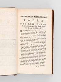 Reglemens et Ordonnances du Roy, pour les Gens de de Guerre. Tome I