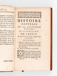 Histoire Générale de la Naissance & des Progrès de la Compagnie de Jésus (5 Tomes - Complet) [ Edition originale ] Et analyse de ses Constitutions et Privilèges