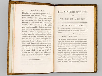 Semaines Critiques, ou Gestes de l'An Six. Tome Quatrième [Edition originale ]