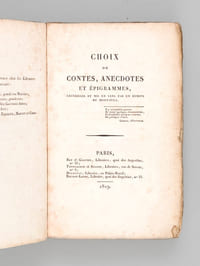 Choix de Contes, Anecdotes et Epigrammes