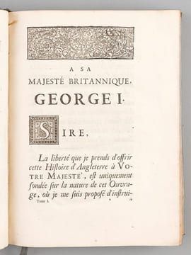 Histoire d'Angleterre par M. de Rapin Thoyras. Tome Premier [Tome I seul ]. RAPIN THOYRAS ; [ RAPIN THOYRAS, Paul de ]