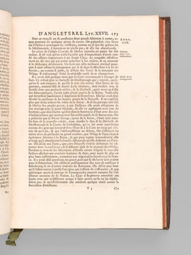 Histoire d'Angleterre par M. de Rapin Thoyras, continuée jusqu'à l'avènement de George I à la Couronne. Tome Douzième [Tome 12 seul ] Contenant les ...