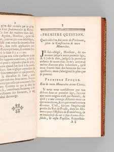 Lettres historiques sur les Fonctions essentielles du Parlement ; sur le Droit des Pairs, et sur les Loix Fondamentales du Royaume (2 Parties - Complet)