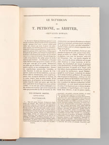 Pétrone, Apulée, Aulu-Gelle, Oeuvres Complètes, avec la traduction en français pubiées sous la direction de M. Nisard