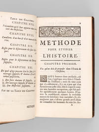 Méthode pour étudier l'Histoire. Où après avoir établi les principes & l'ordre qu'on doit tenir pour la lire utilement, on fait les remarques nécessaires pour ne se pas laisser tromper dans la lecture. Tome I