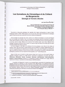 Les formations du Cénozoïque et du Crétacé du Bergeracois. Géologie et Terroirs viticoles. Livret-guide géologique de l'excursion 3 et 4 mai 2014