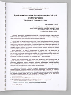 Les formations du Cénozoïque et du Crétacé du Bergeracois. Géologie et Terroirs viticoles. Livret-guide géologique de l'excursion 3 et 4 mai 2014. ...