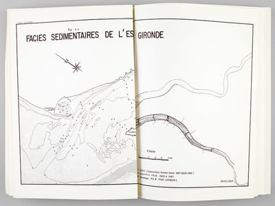 Etude des Processus sédimentaires dans l'Estuaire de la Gironde. Thèse de Doctorat d'Etat ès Sciences naturelles présentée à l'Université de Bordeaux I pour obtenir le grade de Docteur ès Sciences. Soutenue le 12 juillet 1972 [ Ouvrage dédicacé par l'auteur ]