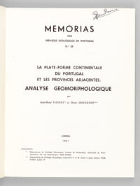 La plate-forme continentale du Portugal et les provinces adjacentes : analyse géomorphologique.