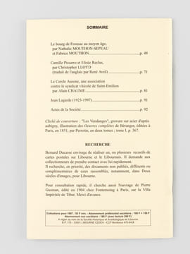Revue historique et archéologique du Libournais et de la Vallée de la Dordogne [ Lot 26 de numéros non suivis, du n° 219 du 1er trimestre 1991 au ...