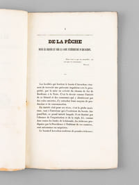 De la Pêche sur le Bassin et sur la Côte extérieure d'Arcachon [ Edition originale ]