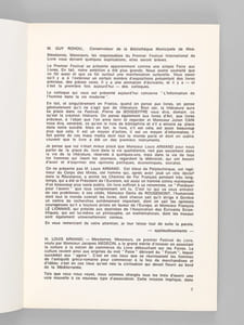 Premier Festival International du Livre de Nice. Colloques 1969