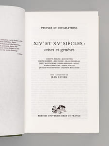 XIVe et XVe siècles : crises et genèses