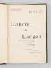 Histoire de Langon [ Edition originale ]. LACAVE, Abbé Marcel