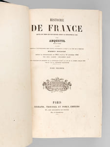 Histoire de France, depuis les temps les plus reculés jusqu'à la Révolution de 1789 (6 Tomes - Complet). Continuée depuis l'ouverture des Etats Généraux jusqu'à la Fin de l'Empire, d'après Dulaure, depuis la Restauration de 1814 jusqu'au 10 décembre 1848 par Paul Lacroix (Bibliophile Jacob), depuis l'élection du Président de la République jusqu'à la fin de la guerre d'Italie 1860 par M. E. F. archiviste paléographe