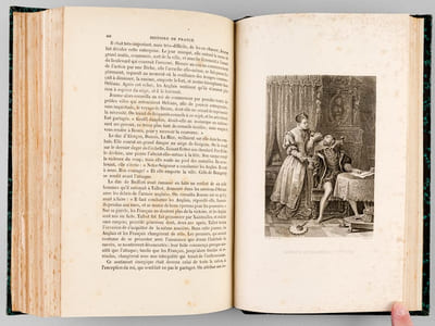 Histoire de France, depuis les temps les plus reculés jusqu'à la Révolution de 1789 (6 Tomes - Complet). Continuée depuis l'ouverture des Etats Généraux jusqu'à la Fin de l'Empire, d'après Dulaure, depuis la Restauration de 1814 jusqu'au 10 décembre 1848 par Paul Lacroix (Bibliophile Jacob), depuis l'élection du Président de la République jusqu'à la fin de la guerre d'Italie 1860 par M. E. F. archiviste paléographe