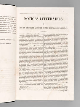 Anonyme : Chronique de Du Guesclin ; Romances espagnoles et Limousine sur Blanche de Bourbon - D'Orronville : Chronique de Louis de Bourbon - ...