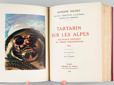 Oeuvres complètes illustrées (20 Tomes - Complet) Tome 1 : Les Amoureuses 1858. Précédé de Retour sentimental vers Alphonse Daudet, par Henri Beraud ; Tome 2 : Le Petit chose, Histoire d'un Enfant 1868 ; Tome 3 : Lettres de mon Moulin, Impressions et Souvenirs 1873, et Lettre à un Absent ; Tome 4 : Aventures prodigieuse de Tartarin de Tarascon, 1872 et Contes du Lundi, 1873 et Les Femmes d'Artiste, 1874 ; Tome 5 : Fromont Jeune et Risler Ainé. Moeurs parisiennes, 1874, et Etudes et paysages. Robert Helmont. Journal d'un Solitaire ; Tome 6 : Jack. Moeurs contemporaines 1876 ; Tome 7 : Le Nabab. Moeurs parisiennes, 1887 ; Tome 8 : Les Rois en Exil, Roman parisien, 1879 ; Tome 9 : Numa Roumestan, Moeurs parisiennes, 1881, L'Evangeliste, Roman parisien 1883 ; Tome 10 : Sapho. Moeurs Parisiennes, 1884 ; Tartarin sur les Alpes, Nouveaux exploits du héros tarasconnais ; Tome 11 : L'Immortel. Moeurs parisiennes, 1888, La Belle Nivernaise, Histoire d'un Vieux Bateau et de son Equipage, 1886 ; Tome 12 : Trente ans de Paris à travers ma vie et mes livres, 1888, Souvenirs d'un homme de lettres, Préfaces ; Tome 13 : Port-Tarascon, Dernières aventures de l'illustre marin, 1890, Rose et Ninette, Moeurs du jour, 1892, Entre les frises et la rampe, Petites études de la vie théâtrale, 1894 ; Tome 14 : Vie d'enfant - Le Valet de Ferme, Oeuvres provençales de Baptiste Bonnet traduites par Alphonse Daudet, et Traductions diverses d'oeuvres provençales ; Tome 15 : La Petite Paroisse, 1895, Premier Voyage Premier Mensonge, 1900, La Fedor Pages de la Vie, 1896 ; Tome 16 : Soutien de Familles, Moeurs contemporaines, 1898, Notes sur la Vie ; Tome 17 : La Doulou (La Douleur), 1887-1895, Le Trésor d'Arlatan, 1897 ; Tome 18 : Pages inédites de Critique dramatique, 1874-1880 ; Tome 19 : Théâtre I. La Dernière Idole, Les Absents, l'Oeillet blanc, Le Frère Aîné - Le Sacrifice - Lise Tavernier - L'Arlésienne - Fromont Jeune et Risler aine - Le char - Jack ; Tome 20 : Théâtre II. Le Nabab - Sapho - Numa Roumestan - La Lutte pour la Vie - L'Obstacle - La Menteuse