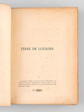 Terre de Lourdes [ Edition originale ]. BOYER D'AGEN