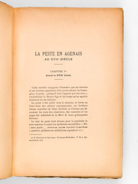 La Peste en Agenais au XVIIe siècle [ Edition originale - Livre dédicacé par l'auteur ]. COUYBA, Docteur L.