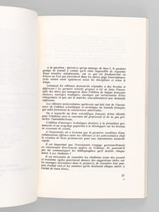 L'édition scientifique et technique de langue française [ Actes du séminaire organisé par l'Association des universités partiellement ou entièrement de langue française (AUPELF) et l'Union des éditeurs de langue française (VELF) Orléans, 21-22 octobre 1971 ]