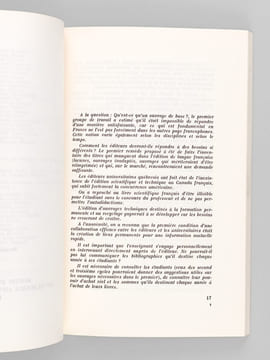 L'édition scientifique et technique de langue française [ Actes du séminaire organisé par l'Association des universités partiellement ou entièrement ...